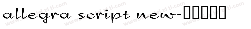 allegra script new字体转换